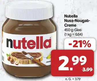 Famila Nord West Nutella Nuss-Nougat Creme Angebot
