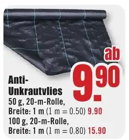 B1 Discount Baumarkt Anti- Unkrautvlies Angebot