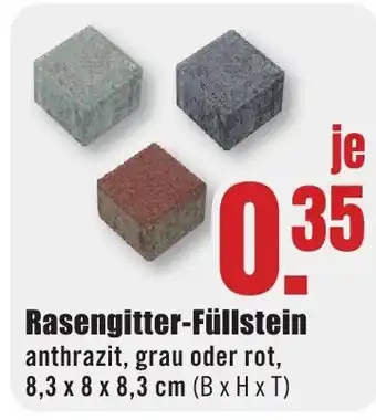 B1 Discount Baumarkt Rasengitter-Füllstein Angebot