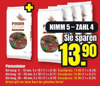 B1 Discount Baumarkt Piniendekor Angebot