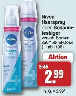Famila Nord West Nivea Haarspray oder Schaumfestiger Angebot
