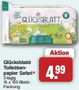 Famila Nord West Glücksblatt Toilettenpapier Safari Angebot