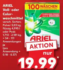 Kaufland ARIEL Voll- oder Colorwaschmittel Angebot