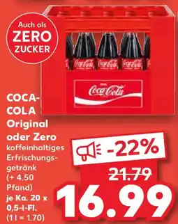 Kaufland COCA- COLA Original oder Zero Angebot