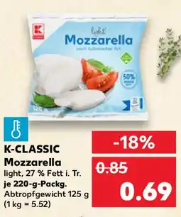 Kaufland K-CLASSIC Mozzarella Angebot