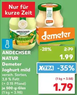 Kaufland ANDECHSER NATUR Demeter Joghurt mild Angebot