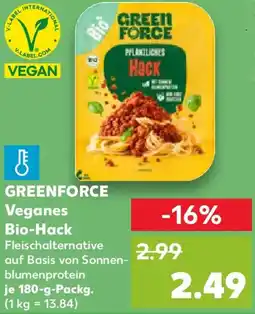 Kaufland GREENFORCE Veganes Bio-Hack Angebot