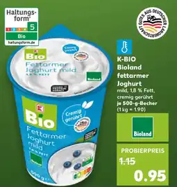 Kaufland K-BIO Bioland fettarmer Joghurt Angebot