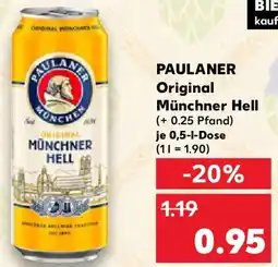 Kaufland PAULANER Original Münchner Hell Angebot
