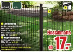 B1 Discount Baumarkt 1 Einstabmatte Angebot