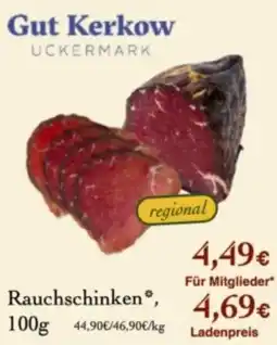 LPG Biomarkt Gut Kerkow Rauchschinken Angebot