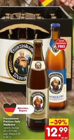 Netto Marken-Discount Franziskaner Premium Hefe Weißbiere Angebot