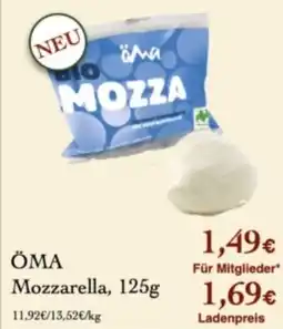 LPG Biomarkt ÖMA Mozzarella Angebot