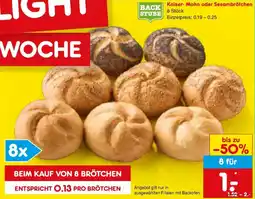 Netto Marken-Discount BACK STUBE Kaiser- Mohn oder Sesambrötchen Angebot