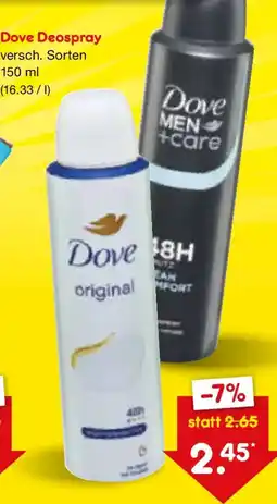 Netto Marken-Discount Dove Deospray Angebot