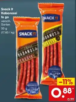 Netto Marken-Discount Snack It Kabanossi to go Angebot