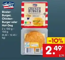 Netto Marken-Discount American Style Chicken- Burger oder Hot-Dog Angebot