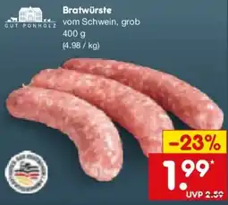 Netto Marken-Discount GUT PONHOLZ Bratwürste Angebot