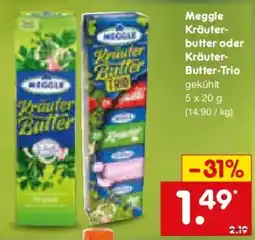Netto Marken-Discount Meggle Kräuter- butter oder Kräuter- Butter-Trio Angebot