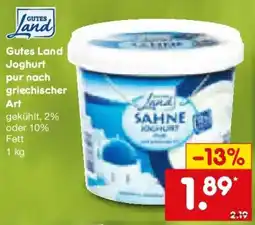 Netto Marken-Discount Gutes Land Joghurt pur nach griechischer Art Angebot