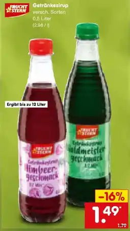 Netto Marken-Discount FRUCHT STERN Getränkesirup Angebot