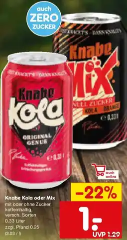 Netto Marken-Discount Knabe Kola oder Mix Angebot