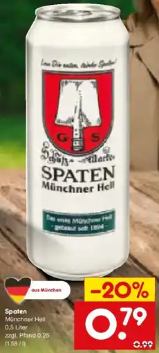 Netto Marken-Discount Spaten Münchner Hell Angebot