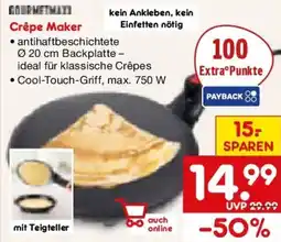 Netto Marken-Discount GOURMETMAXX Crêpe Maker Angebot