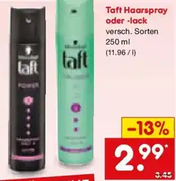 Netto Marken-Discount Taft Haarspray oder -lack Angebot