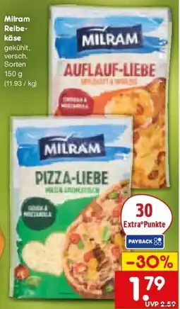 Netto Marken-Discount Milram Reibekäse Angebot
