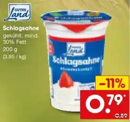 Netto Marken-Discount GUTES land Schlagsahne Angebot