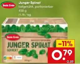 Netto Marken-Discount Beste Ernte Junger Spinat Angebot