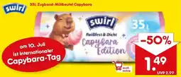 Netto Marken-Discount Swirl 35L Zugband-Müllbeutel Capybara Angebot