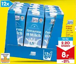 Netto Marken-Discount GUTES Land fettarme H-Milch Angebot