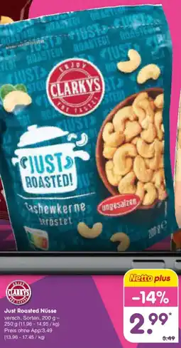 Netto Marken-Discount CLARKYS Just Roasted Nüsse Angebot