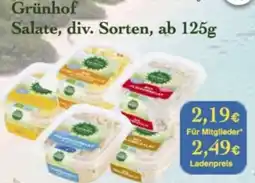 LPG Biomarkt Grünhof Salate Angebot