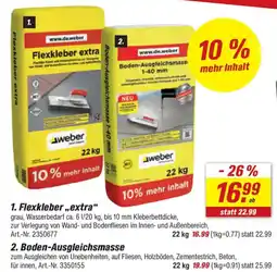 toom Baumarkt weber 1. Flexkleber,,extra" Angebot