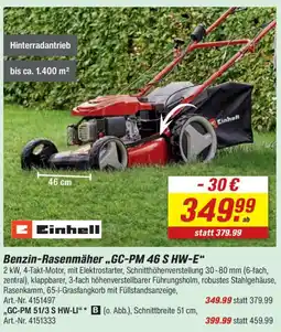 toom Baumarkt Einhell Benzin-Rasenmäher ,,GC-PM 46 S HW-E" Angebot