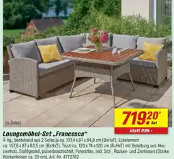 toom Baumarkt Loungemöbel-Set „Francesca" Angebot