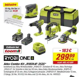 toom Baumarkt RYOBI ONE+ Akku-Combo-Kit,,R18CK4F-252S" Angebot