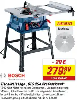 toom Baumarkt BOSCH Tischkreissäge „,GTS 254 Professional" Angebot