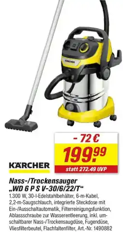 toom Baumarkt KÄRCHER Nass-/Trockensauger ,,WD 6 PS V-30/6/22/T" Angebot
