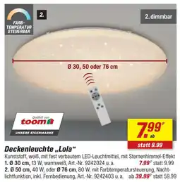 toom Baumarkt Deckenleuchte ,,Lola" Angebot