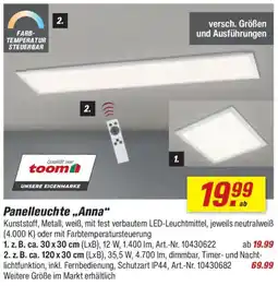 toom Baumarkt Panelleuchte,,Anna" Angebot