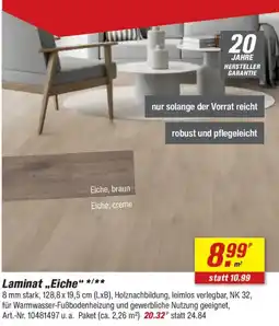 toom Baumarkt Laminat ,,Eiche" Angebot