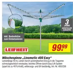 toom Baumarkt LEIFHEIT Wäschespinne,,Linomatic 400 Easy" Angebot