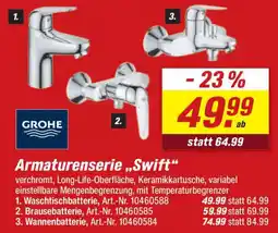 toom Baumarkt GROHE Armaturenserie,,Swift" Angebot