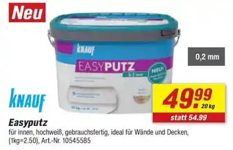 toom Baumarkt KNAUF Easyputz Angebot