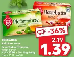 Kaufland Teekanne kräuter oder früchtetee-klassiker Angebot