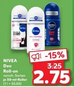 Kaufland NIVEA Deo Roll-on Angebot